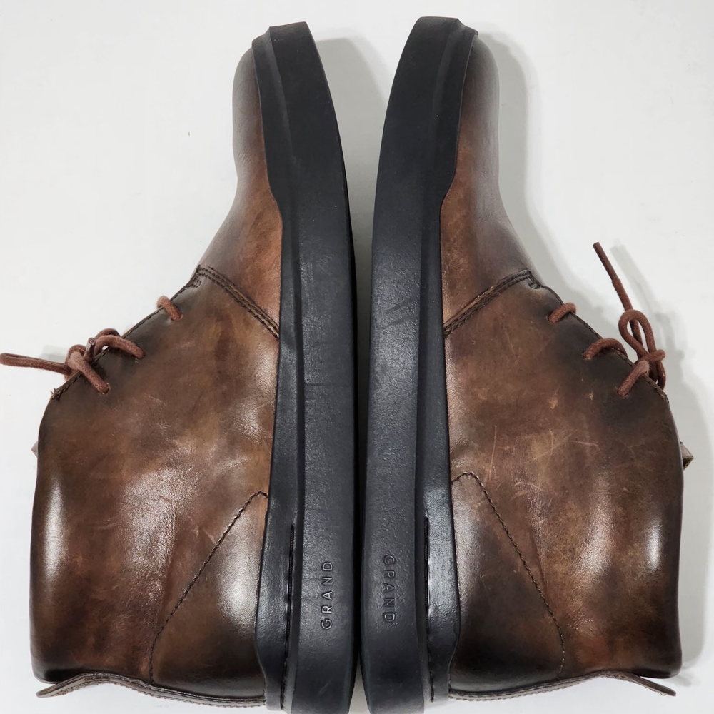 Cole Haan Men's Grand Pro Rally Chukka Shoes Brown Leather Size 9.5 Casual Comfy - Picture 11 of 13
